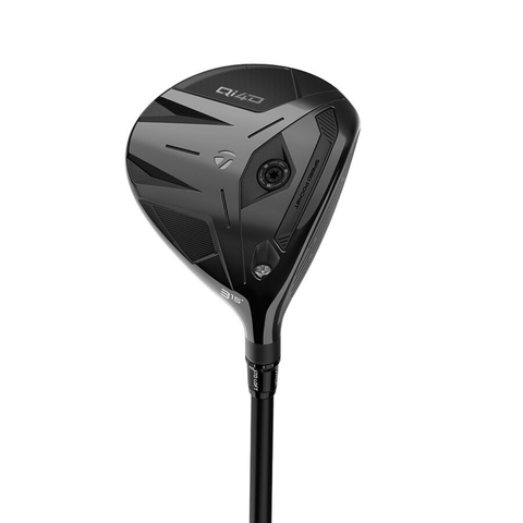 Hero image of TaylorMade Qi4D Shadowfall driver with a high-gloss black finish.