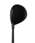 Address angle image of TaylorMade Qi4D Shadowfall driver with a high-gloss black finish.