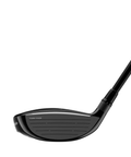 Club face image of TaylorMade Qi4D Shadowfall driver with a high-gloss black finish.