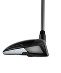 Side image of Quantum Max D fairway wood club face with shallow face and forgiving design