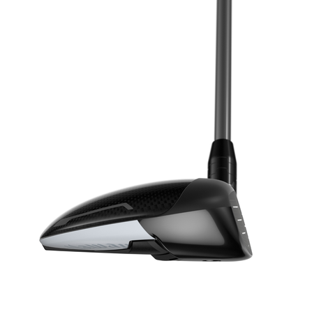 Side image of Quantum Max D fairway wood club face with shallow face and forgiving design