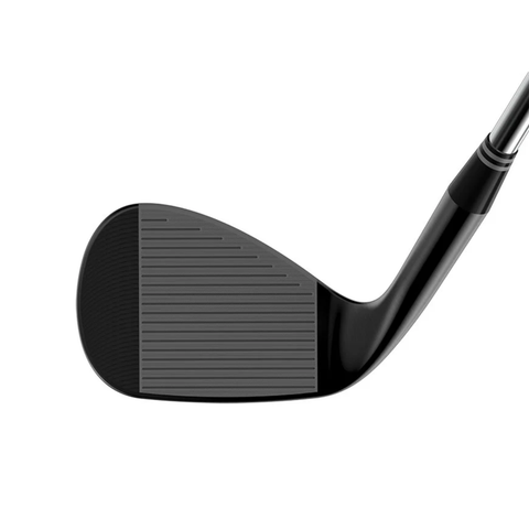 RTZ 2 wedge club face in Black Satin, highlighting its precision-milled grooves and laser-milled face texture.