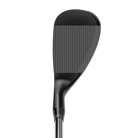 Address image of the RTZ 2 wedge club face in Black Satin, highlighting its precision-milled grooves and laser-milled face texture.