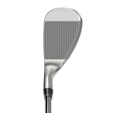 Address image of the Cleveland RTZ 2 wedge club face, highlighting its precision-milled grooves and laser-milled texture.