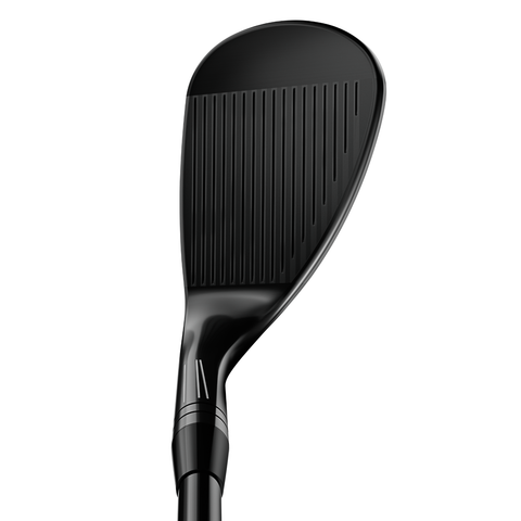Address image of the Titleist Vokey SM11 Black Vapor wedge with Flight Lines alignment technology.