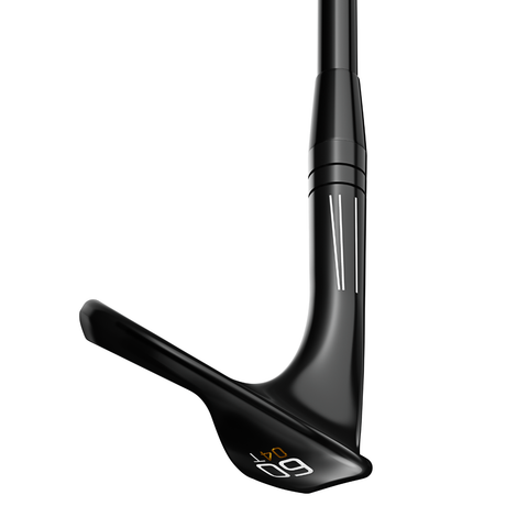 Toe image of the Titleist Vokey SM11 Black Vapor wedge with Flight Lines alignment technology.