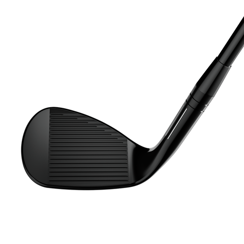 Club face of the Titleist Vokey SM11 Black Vapor wedge with Flight Lines alignment technology.