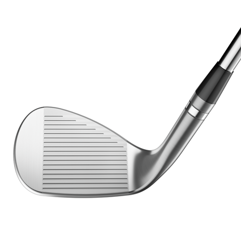 Direct view of the face of Titleist Vokey SM11 wedge with precision-milled grooves and satin finish