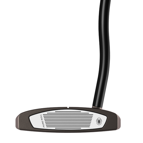 Club face of the Tour F Double Bend putter with blade-inspired design and torched PVD finish.