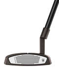 Club face of the Spider Tour L-Neck putter with torched PVD finish and single sight line.