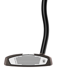 Club face of the Spider Tour X Double Bend putter with torched PVD finish and True Path alignment.