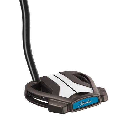 Angled image of the Spider Tour X Double Bend putter with torched PVD finish and True Path alignment.