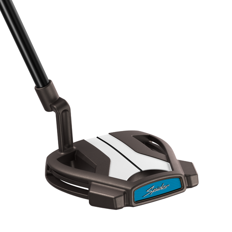 Angled image of the Spider Tour X L-Neck putter with torched PVD finish and True Path alignment.