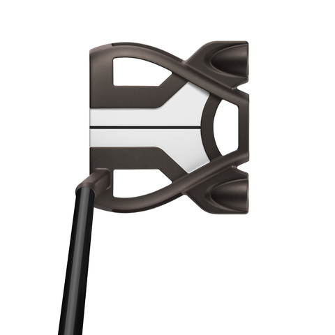 Address image of the Tour Small Slant putter with torched finish, mallet design, True Path alignment.
