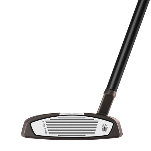 Club face of the Tour Small Slant putter with torched finish, mallet design, True Path alignment.