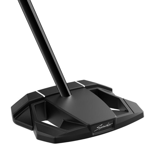 Angled image of the Spider ZT Black putter with triple sightlines and a matte black finish.
