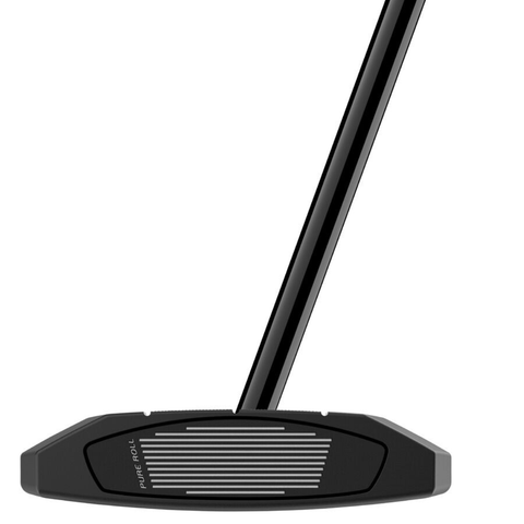 Putter face image of the Spider ZT Black putter with triple sightlines and a matte black finish.