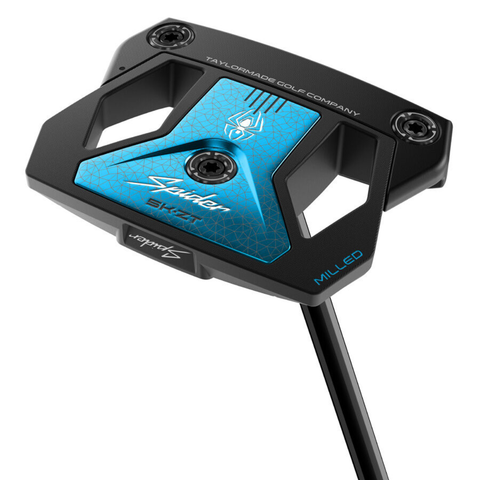 Hero image of the Spider ZT Black putter with triple sightlines and a matte black finish.