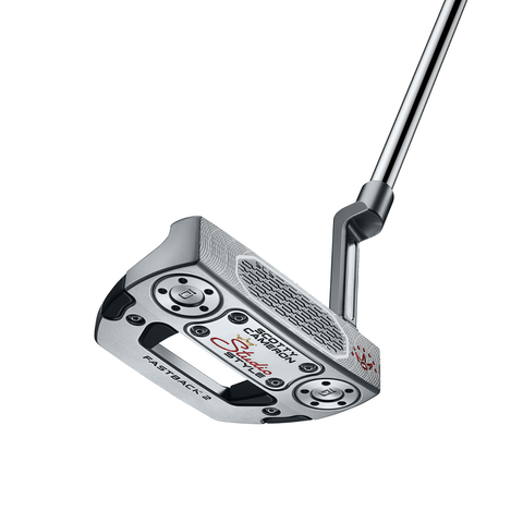 Scotty Cameron Studio Style Fastback 2 putter hero image, angled view showing mallet head shape