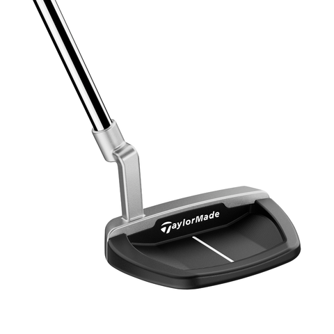 Angled image of Ardmore L-Neck mid-mallet putter with alignment lines and two-tone finish
