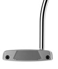 Image of Ardmore Single Bend mid-mallet putter face with alignment lines and milled steel finish