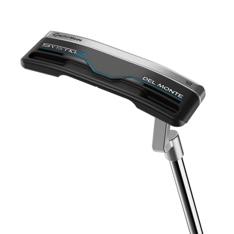 Hero image of Del Monte L-Neck wide-body blade putter with two-tone finish and milled steel face