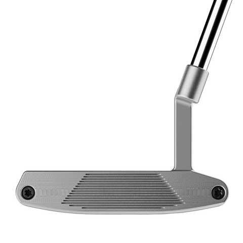 Image of Soto L-Neck blade putter face with smooth contours and two-tone milled steel finish