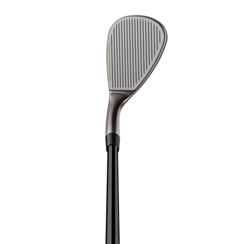 Address image of the Hi-Toe 5 forged wedge club face with full-face grooves and RAW face technology.