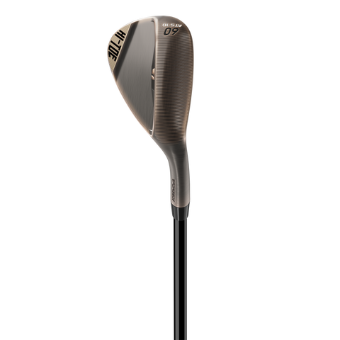 Heel image of the Hi-Toe 5 forged wedge featuring a precision-shaped profile and aged copper finish.