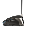 Image of the TaylorMade Qi4D Max Lite driver, direct view showing the side of the clubhead