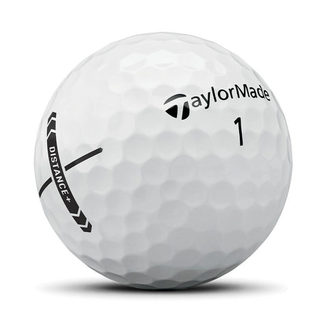 TaylorMade Distance+ Golf Balls – White (V9948501), ball