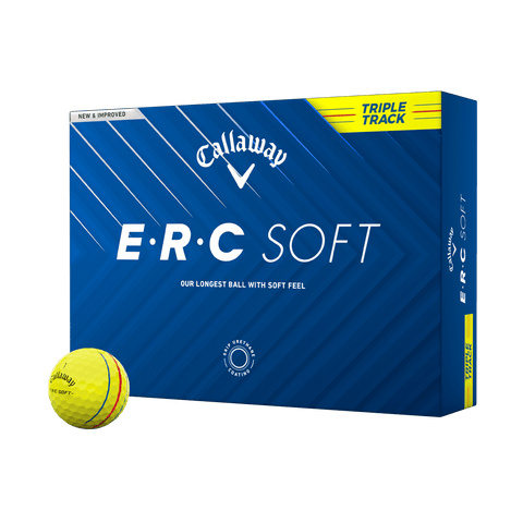 Callaway E·R·C Soft Golf Balls – Triple Track Yellow (12592-TTYLW)