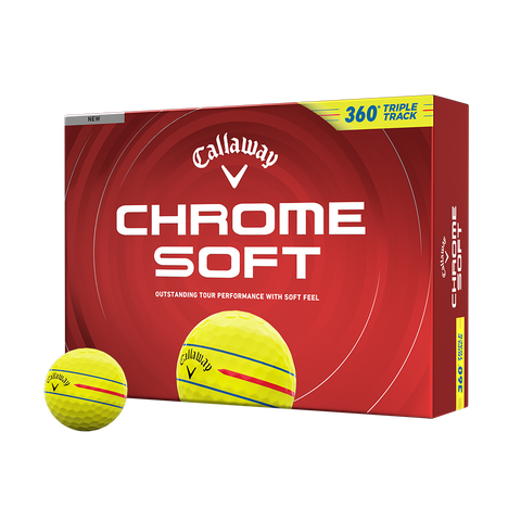 Callaway Chrome Soft Golf Balls – 360 Triple Track Yellow (12692-360TTYLW)