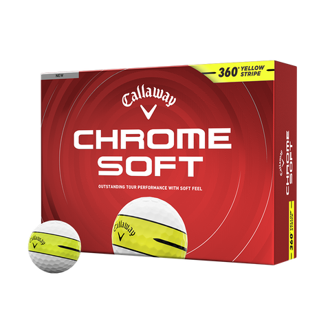 Callaway Chrome Soft Golf Balls – 360 Yellow Stripe (12692-360YLWSTRP)