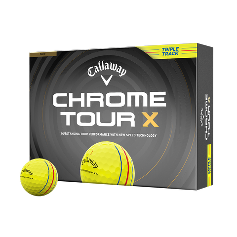 Callaway Chrome Tour X Golf Balls – Triple Track Yellow (12698-TTYLW)