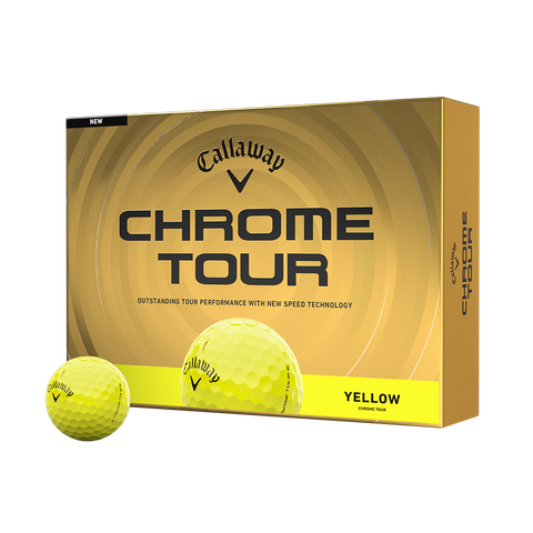 Callaway Chrome Tour Golf Balls – Yellow (12696-YLW)