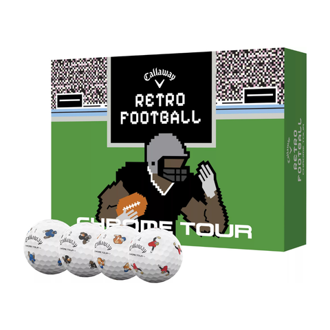 Chrome Tour Retro Football Truvis Golf Balls