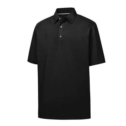 Custom Solid Stretch Pique Black 26620