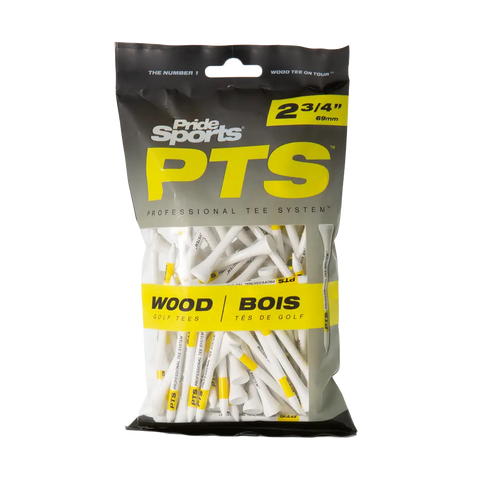 Pride PTS Wood Tees – 2 3/4" White, 100 count (PT2341275)